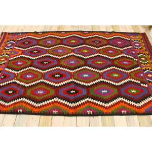 Alfombra Vintage de 5.5x9.5 pies, Alfombra Turca Grande, Alfombra Persa Roja - Product Image 2