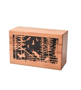Boîte de crémation en bois de hêtre pour cendres humaines Cher arbre urne de crémation personnalisée pour animaux de compagnie enterrement artisanal - Product Image 6