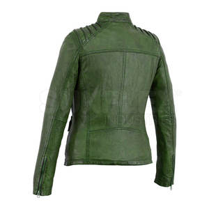 แจ็กเก็ตหนังน้ำหนักเบาสำหรับผู้หญิงสวมใส่สบายระบายอากาศได้ดีสวมใส่ง่ายพร้อมกระบวนการที่เสร็จแล้ว - Product Image 4