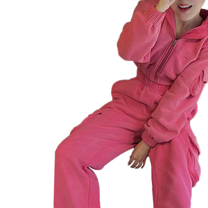 Alta calidad al por mayor lavado ácido Crop Top chándales para las mujeres de diseño personalizado en alta calidad 100% algodón sudaderas con capucha - Product Image 6