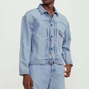 Veste en jean bleue pour femme, streetwear décontracté, automne, détail boutonné, look moderne de la mode urbaine, vestes et manteaux en jean pour femmes - Product Image 2