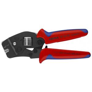คีมย้ำสายไฟแบบปรับได้เองของ Knipex แบบใส่ด้านหน้า ผิวขัดเงา พร้อมด้ามจับหลายส่วนประกอบสำหรับปลอกปลายสายไฟ - Product Image 1