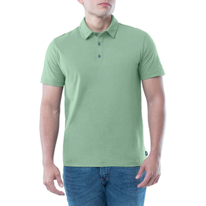 Logotipo de diseño Hombres Rendimiento de secado rápido Slim Fit Golf Polo Poliéster Spandex Sublimación personalizada Camisa de golf sin cuello de secado rápido - Product Image 1