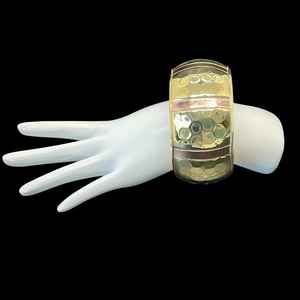 Brazalete de latón crudo de 69 mm, brazalete tipo canal en bruto, brazalete ancho hecho a mano, estilo moderno, artesanía MS - Product Image 2