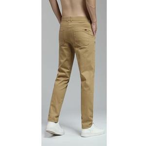 Pantalones chinos de algodón para hombre, Pantalones chinos ajustados a precio bajo, directo de fábrica - Product Image 2