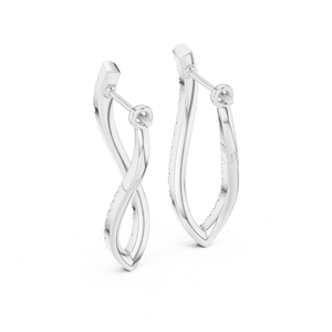 Boucles d'oreilles élégantes en diamants ronds de fantaisie diamants de laboratoire certifiés IGI vente en gros de bijoux de luxe et acheteurs de cadeaux - Product Image 4