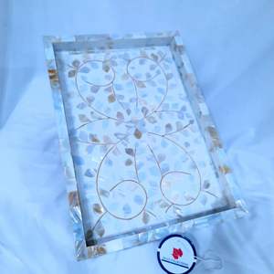 Proveedor y exportador líder de la India Exquisita bandeja para servir con incrustaciones de madreperla y hueso para el fabricante de Navidad - Product Image 4