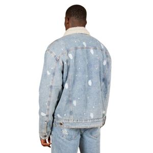 Chaquetas pesadas de mezclilla personalizadas en sarga de algodón, Chaquetas vaqueras de poliéster y algodón, conjunto de vaqueros, Chaquetas vaqueras de invierno en algodón - Product Image 4