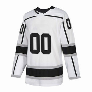 Uniforme profesional de hockey sobre hielo para adultos, equipo deportivo de Color negro impreso de alta calidad, ropa de equipo con patrón en blanco - Product Image 3