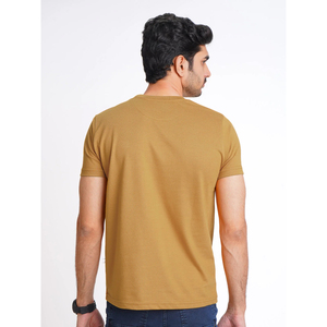 Men's Loose Fit Custom Yellow Shad Neck Plain <b>T</b>-<b>Shirt</b> Short Sleeves Anti-Pilling Spandex/<b>Polyester</b> High Street Style unisex tee - Product Image 5