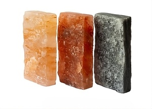 กระเบื้องหินหิมาลัยสีชมพูสำหรับห้องซาวน่าและสปาบำบัด8 "x 4" x 1.25 "หนึ่งด้านจากธรรมชาติสำหรับห้องซาวน่าและสปาบำบัด - Product Image 6