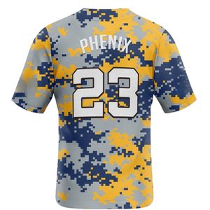 Maillots de baseball et de softball personnalisés pour hommes, 100% polyester, impression par transfert par sublimation, respirant, séchage rapide, nom de l'équipe personnalisé - Product Image 2