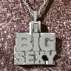 Colgante de Moissanita Estilo Hip Hop con Diseño de Polvo de Estrellas en Plata de Ley 925, Chapado en Oro, Joyería Unisex de Moda, Regalo - Product Image 4