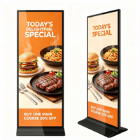 Layar Sentuh Android 64, 69, 79 Inci, Pemutar Video HD, Kios, Display Poster Iklan Berdiri Bebas, Totem Layar Penuh