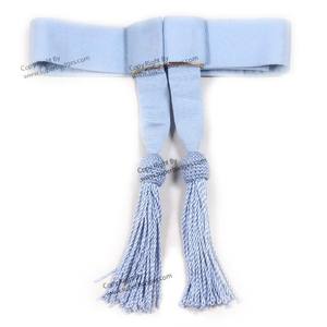 Ceintures et ceintures brodées de cérémonie OEM Ceinture d'uniforme bleue faite à la main avec décoration en dentelle et glands vente en gros - Product Image 4