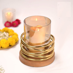 Anillo Metálico para Velas Votivas, Decoración Navideña para Interiores/Exteriores, Totalmente Personalizable, Aroma Intenso, Estilo Tradicional, Hecho a Mano - Product Image 1