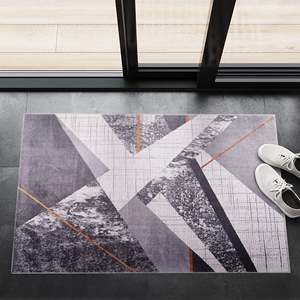 Tapis lavable rayé gris bohème Netline Home Depot NL1005 Design Textile de maison Produit de machine - Product Image 6