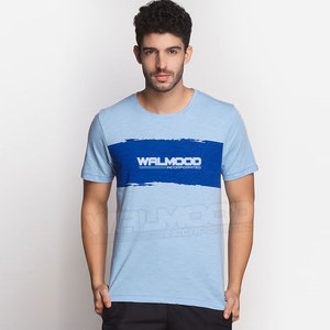 T-shirt pour hommes, nouveau, de bonne qualité, doux et confortable, de couleur bleu ciel, en tissu de haute qualité, pour l'été - Product Image 1