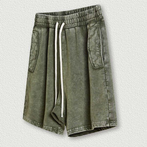 Pantalones cortos de baloncesto de algodón con lavado ácido de etiqueta personalizada de alta calidad para hombres Streetwear Athletic Fit - Product Image 6