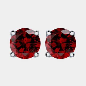 Pendientes de tuerca llamativos de cuarzo rojo con piedras preciosas hechas a mano de Plata de Ley 925, pendientes de tuerca de alta calidad para las mejores chicas de piedra sólida 925 - Product Image 1