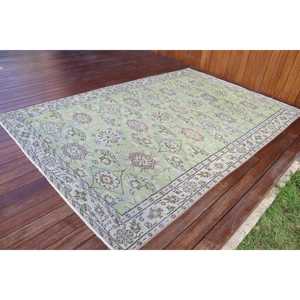 5,7x8,<b>9</b> ft Turkish Vintage Rug, Large Rug, Green Wool Rug - Product Image 2
