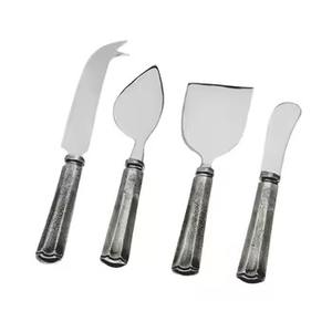 Ensemble de 3 couteaux à beurre en acier inoxydable doré avec manche blanc élégant, lavable au lave-vaisselle, écologique, pour table de mariage - Product Image 6