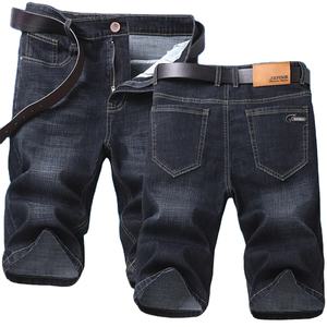 En gros Personnalisé Hommes Zipper Fly Jeans Shorts Coupe Ample 100% Coton Denim Jeans Shorts Ceinture Taille Logo Imprimer Hommes Denim Court - Product Image 5