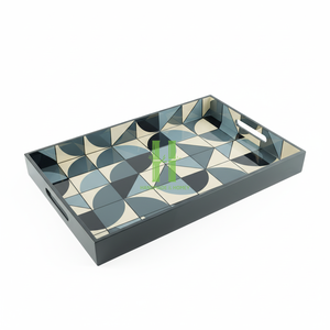 Nuevo Producto: Bandeja de Servicio Rectangular con Asas, Decoración Otomana, Bandeja de Vanidad para Desayuno, Bebidas, Cocina, Comedor, Sala de Estar - Product Image 3