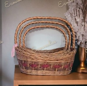 ตะกร้าหวายสานด้วยมืออเนกประสงค์สำหรับตกแต่งบ้านและสวน - Product Image 1