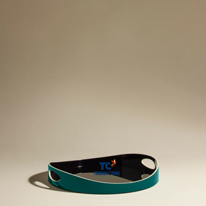 Plateau de service en bois laqué fait à la main de meilleure qualité plateaux de service de couleur les plus récents pour la vaisselle de restaurant alimentaire Fabriqué au Vietnam - Product Image 5