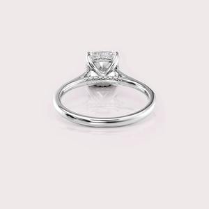 IGI Certified Cushion Cut Lab Grown Diamond Engagement <b>Ring</b> Solid 925 Sterling Silver Solitaire Diamond <b>Ring</b> for Women - Product Image 4