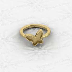 Novedad: Anillo de Plata de Ley 925 con Engaste de Bisel de 11x13mm, Diseño de Mariposa, para Guardar Leche Materna, Joyería Personalizada con Baño de Plata - Product Image 1