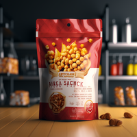 Sachet refermable personnalisé imprimé, réutilisable pour bonbons, biscuits, snacks, emballage alimentaire, pochette verticale