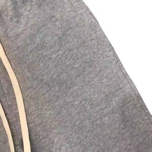 Lupin feutre acide lavage évasé pantalon hommes décontracté cordon taille gris bouffée imprimé coton Joggers Flare pantalons de survêtement polaire jogger - Product Image 4