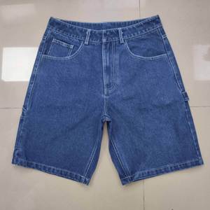 <b>Mens</b> Denim Jeans Shorts Embroidered Heavy Duty Cotton Durable <b>Stretch</b> Breathable Summer Wear Comfortable Mid Length Stylish - Product Image 2