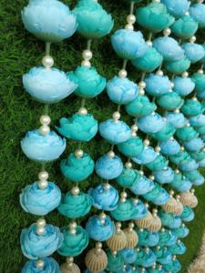 Guirlande de fleurs de pivoine décoratives indiennes perles perles cordes pour mariage Festival scène toile de fond tenture murale Temple fête décor - Product Image 6