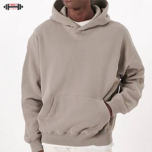 Sweats à capuche de qualité supérieure avec logo personnalisé 100% polaire de coton unisexe de haute qualité pour l'hiver 300g sweat à capuche coupe-vent doublé Non - Product Image 2