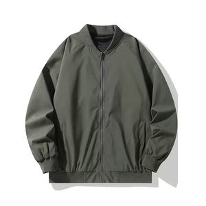 Chaqueta Bomber de Trabajo Estilo Clásico para Hombre, Chaqueta Cortavientos Negra de Alta Calidad, Ajuste Holgado, Chaqueta Estándar para Primavera - Product Image 3
