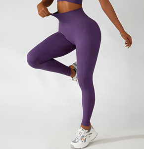 Leggings de Yoga de Cintura Alta sin Costuras para Mujer, Marca Personalizada OEM ODM, Ropa Deportiva, Leggings de Yoga Ligeros - Product Image 1