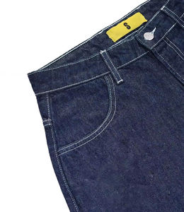 Short en jean baggy vintage pour hommes, style décontracté et respirant avec poches, short en jean ample 100% coton pour le travail - Product Image 2