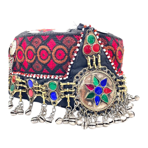 Gorras de Mujer Afganas de Moda, Venta Caliente 2024, Tocado Hecho a Mano, Joyería Afgana Kuchi Chitrali, Gorras Tradicionales para Adultos - Product Image 1
