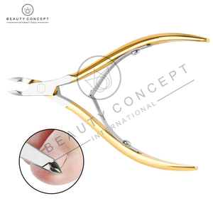 Tijeras para Cutículas de Acero Inoxidable Plateado y Dorado, Alicates para Piel Muerta, Herramienta de Pedicura y Manicura, Apertura de Mandíbula Ancha, Corte de Precisión - Product Image 4