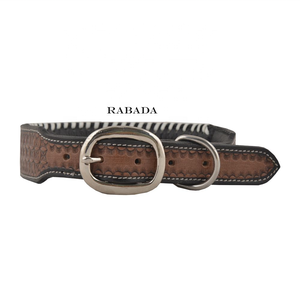 Nueva venta al por mayor de herramientas de cuero de vaca tallado Collar de perro de cuero con herramientas pintadas a mano y tallado fabricante indio a granel superior - Product Image 2