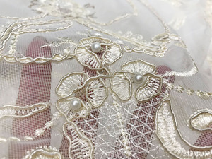 Vải ren sang trọng thêu cao cấp, rèm voan mỏng, cuộn vải rèm voan dùng cho nhà ở, phòng ngủ - Product Image 3