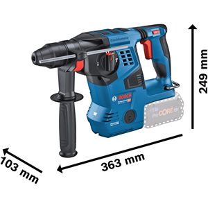 Martillo Rotatorio Inalámbrico GBH 18V-28 C con SDS Plus, Energía de Impacto de 3.3 J, Control de Vibración y Retroceso, 3 Modos de Trabajo, Alimentado por Batería - Product Image 5