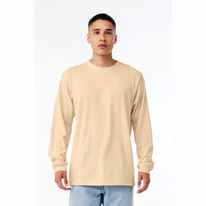 Camiseta Formal de manga larga suave Unisex 100% Airlume algodón peinado 32 Single 4,2 oz Regular Fit cuello redondo tejido de punto de secado rápido - Product Image 1