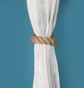 39" Inch Natural Jute Rope Window Curtain <b>Tieback</b> - Product Image 1