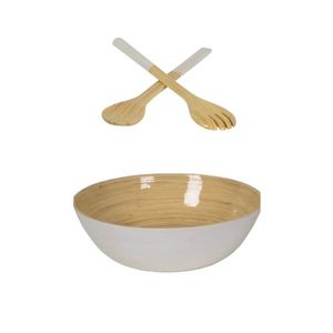 Juego de ensaladeras de bambú hilado hecho a mano de alta calidad con cucharas Nuevo estilo Laca Acabado Buen precio Utensilios de cocina de Vietnam - Product Image 6
