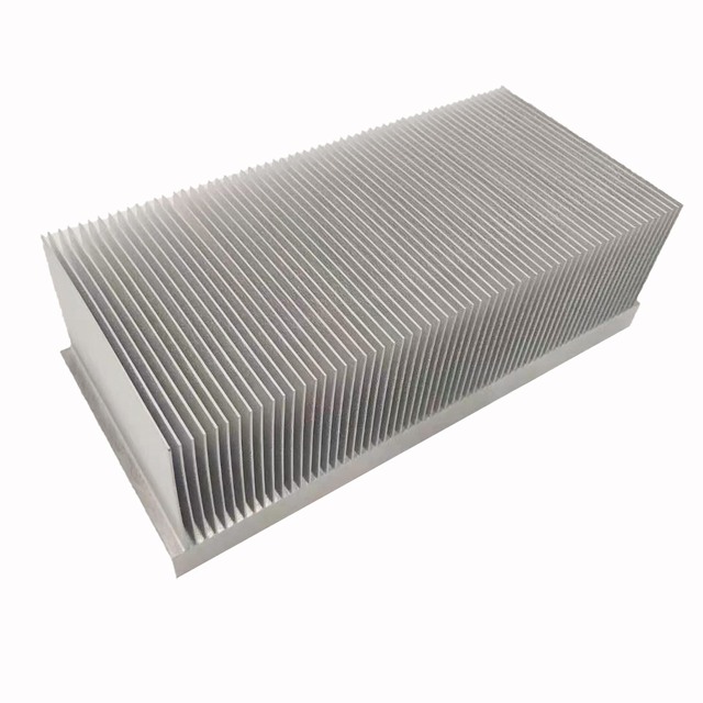 High Precision Large Skive Fin Amplifier Heat Sink 6063 Aluminum Profile Customized Heatsink for LED Power Electronic Device