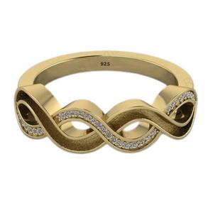 Componentes de Joyería de Alta Calidad, Plata de Ley 925, Engaste de Bisel Infinito con Circonita Cúbica, Chapado en Oro, Resina, para Cenizas - Product Image 1